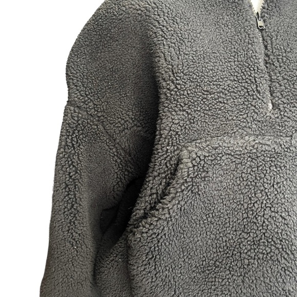 Black Teddy Half-Zip Hoodie NWT - Picture 4 of 5